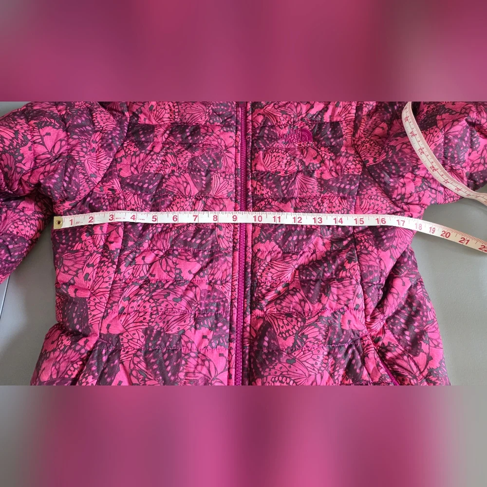 The North Face Mossbud Swirl Reversible Girl's Zip Up Coat Size XL